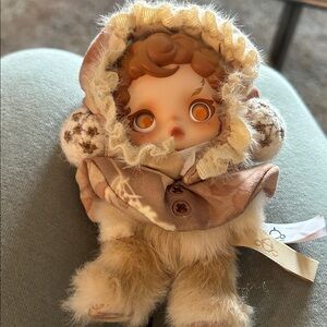 Adorable Brown and Cream Hooded Doll